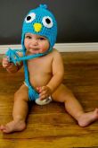 TOQUINHA NEWBORN PINTINHO AZUL